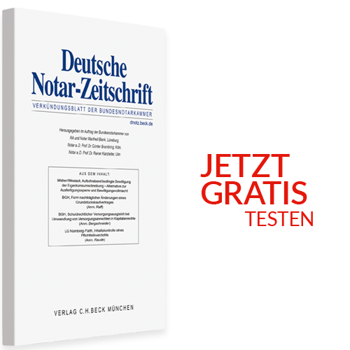 DNotZ-Abo: Jetzt Kostenlos Testen!